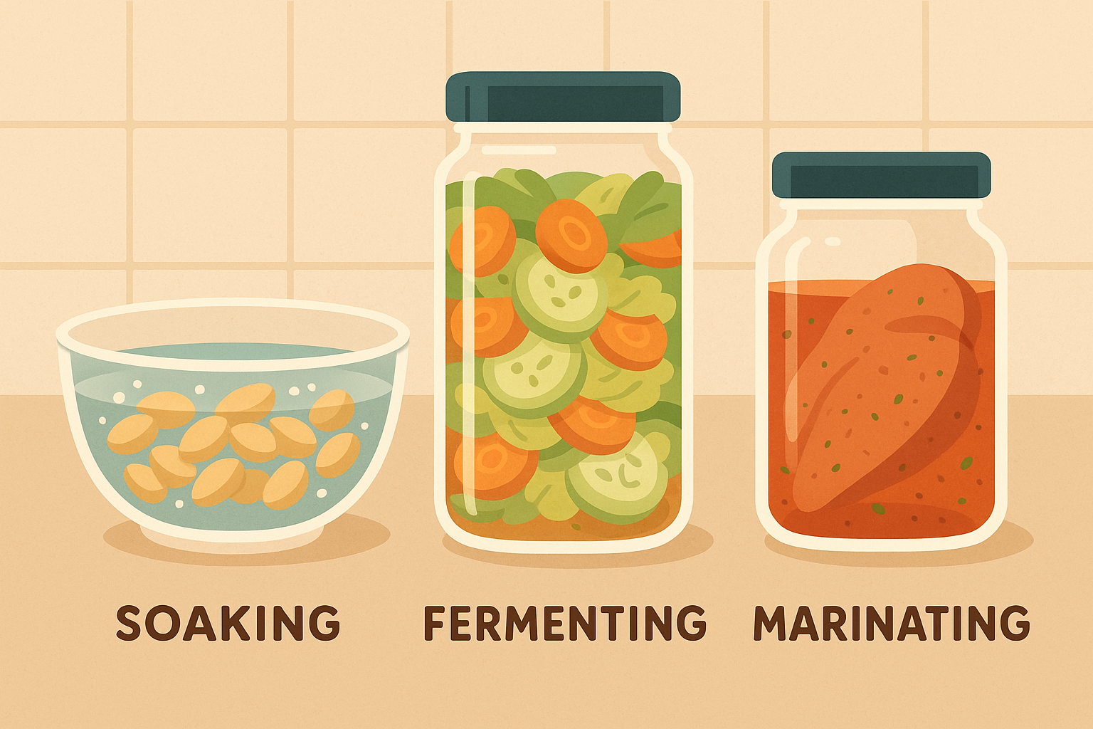 Food preparation techniques for better digestion