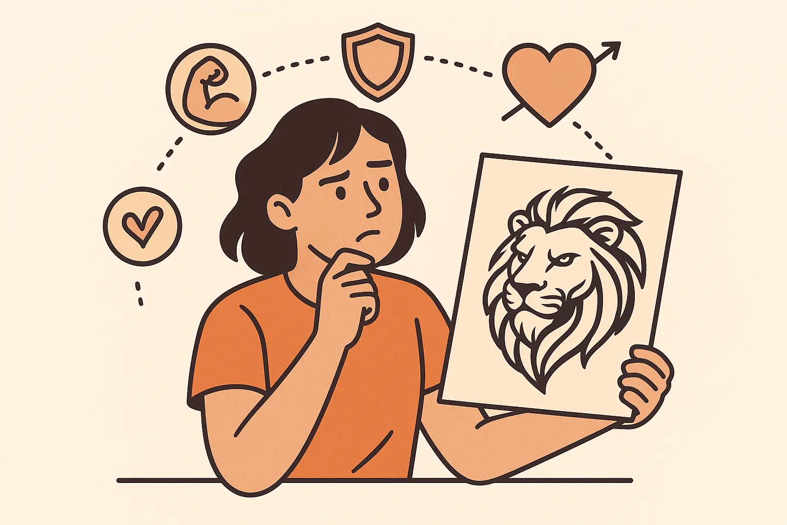 Lion tattoo psychological symbolism
