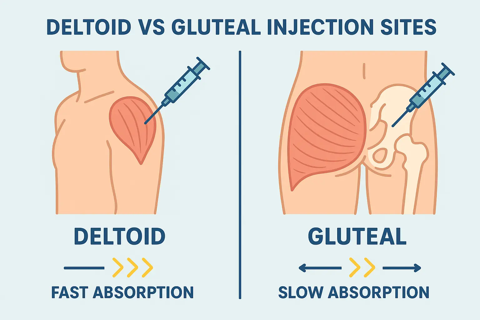 B12 injection site comparison