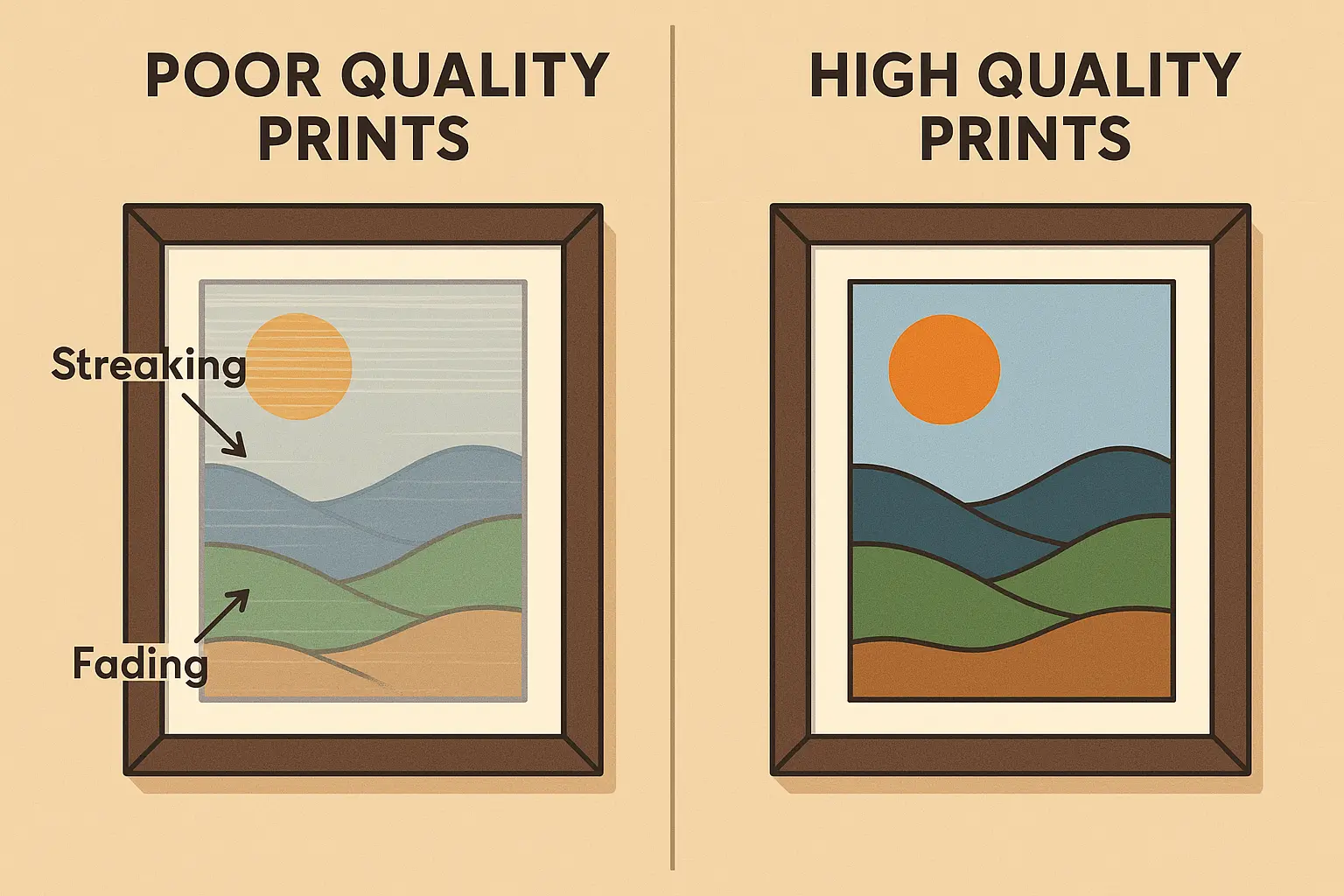 Print quality troubleshooting examples