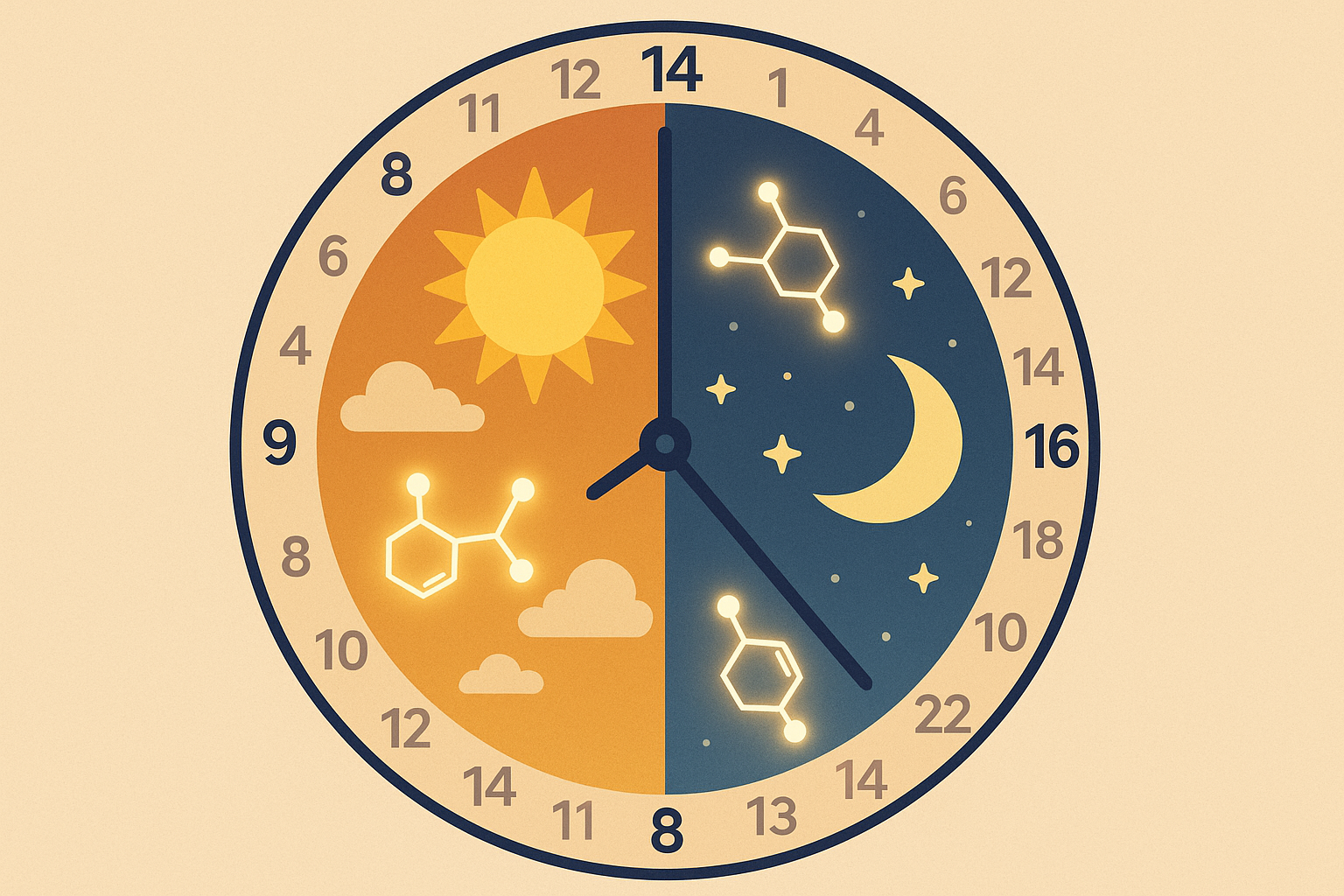 Circadian rhythm and dopamine production cycles