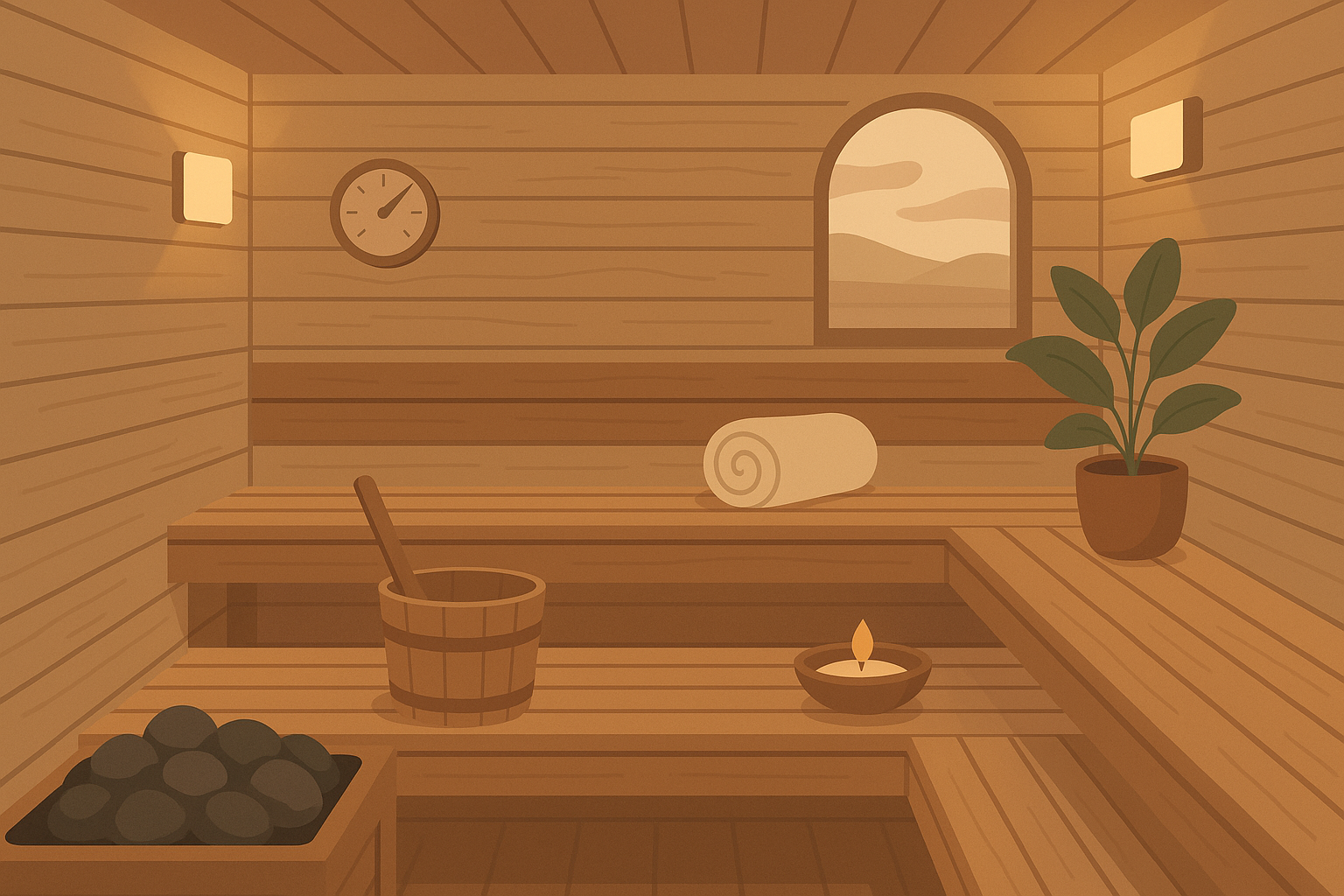 Perfect sauna environment design for optimal wellness
