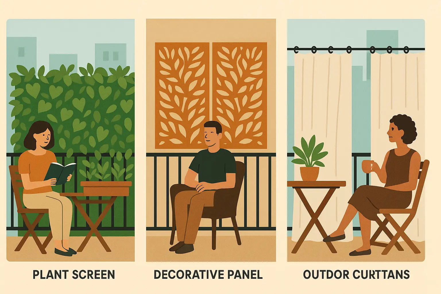 Privacy and screening solutions for balconies