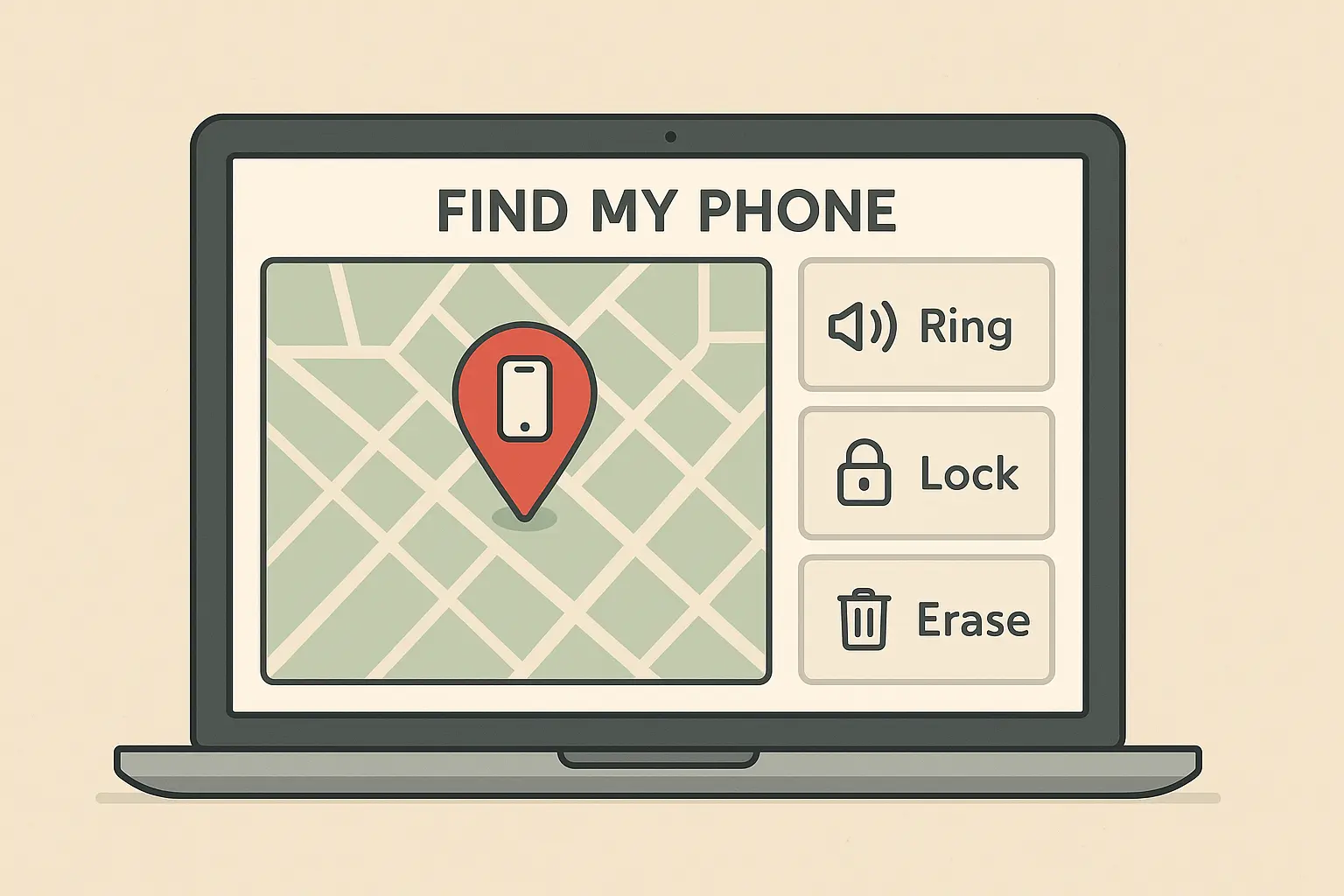 Find My Device remote management interface