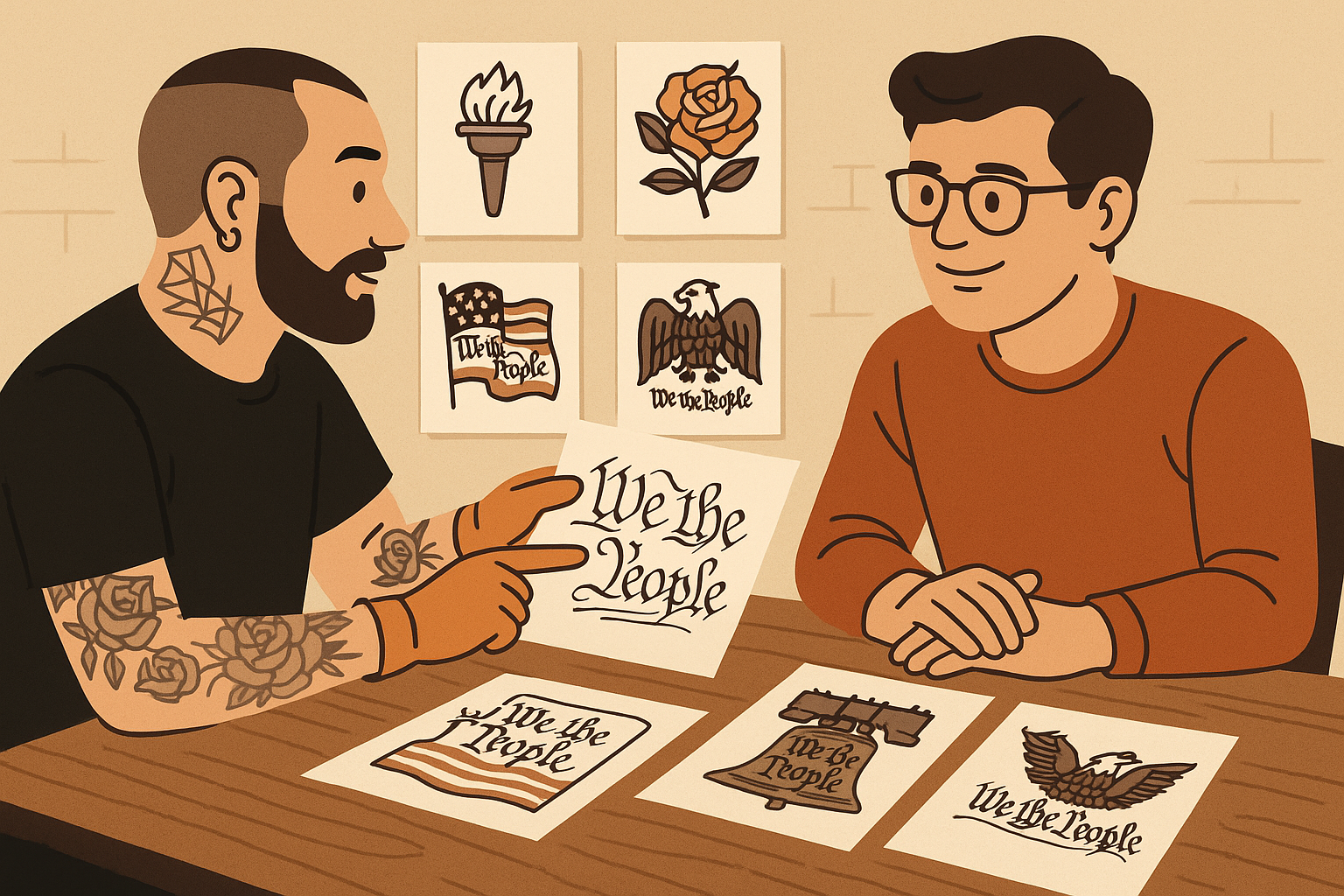 Planning considerations for We the People tattoo design