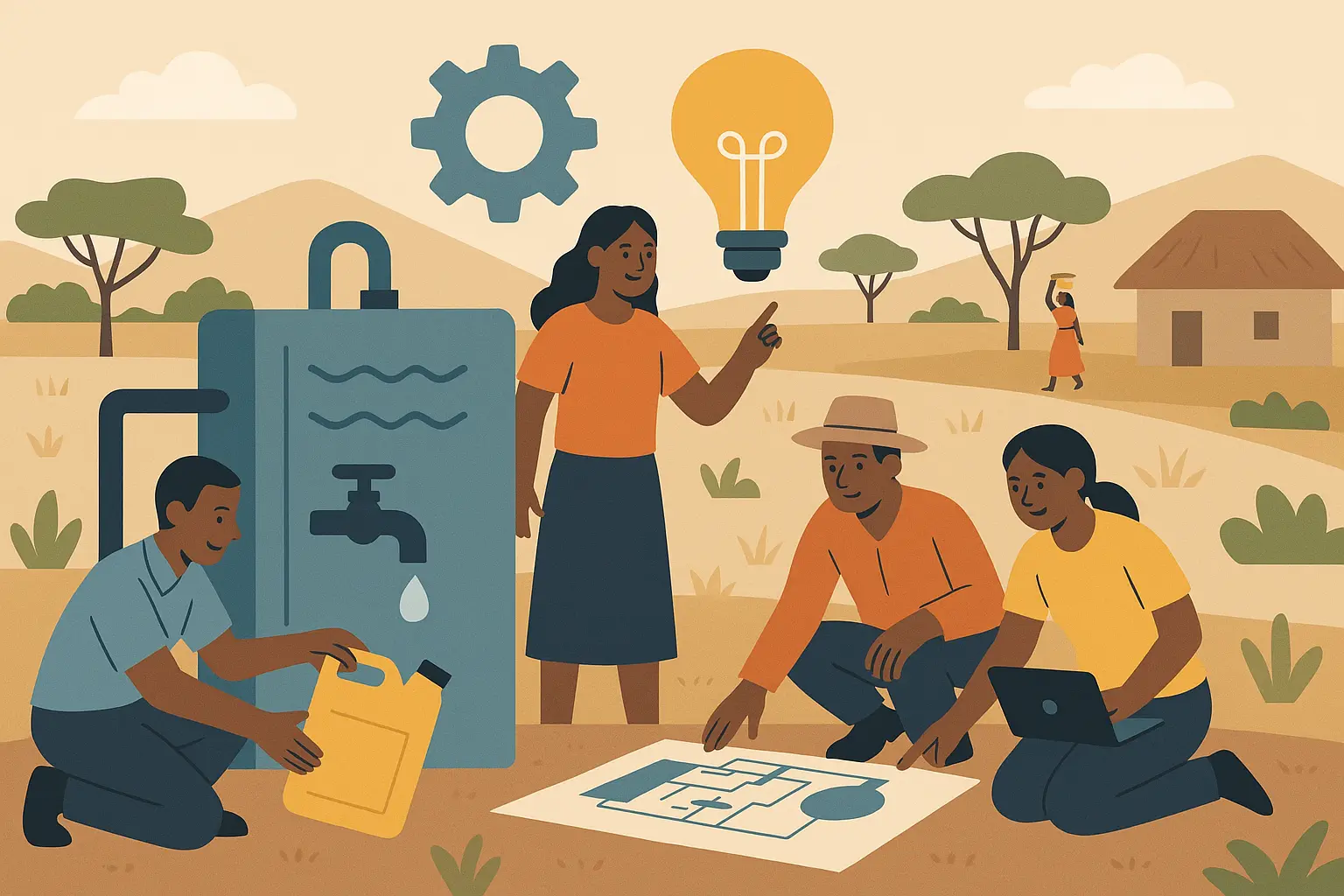 Clean water technology in rural community