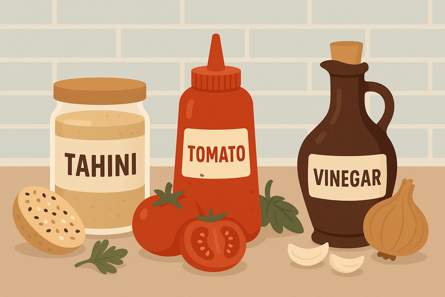 Three-sauce arsenal for meal variety