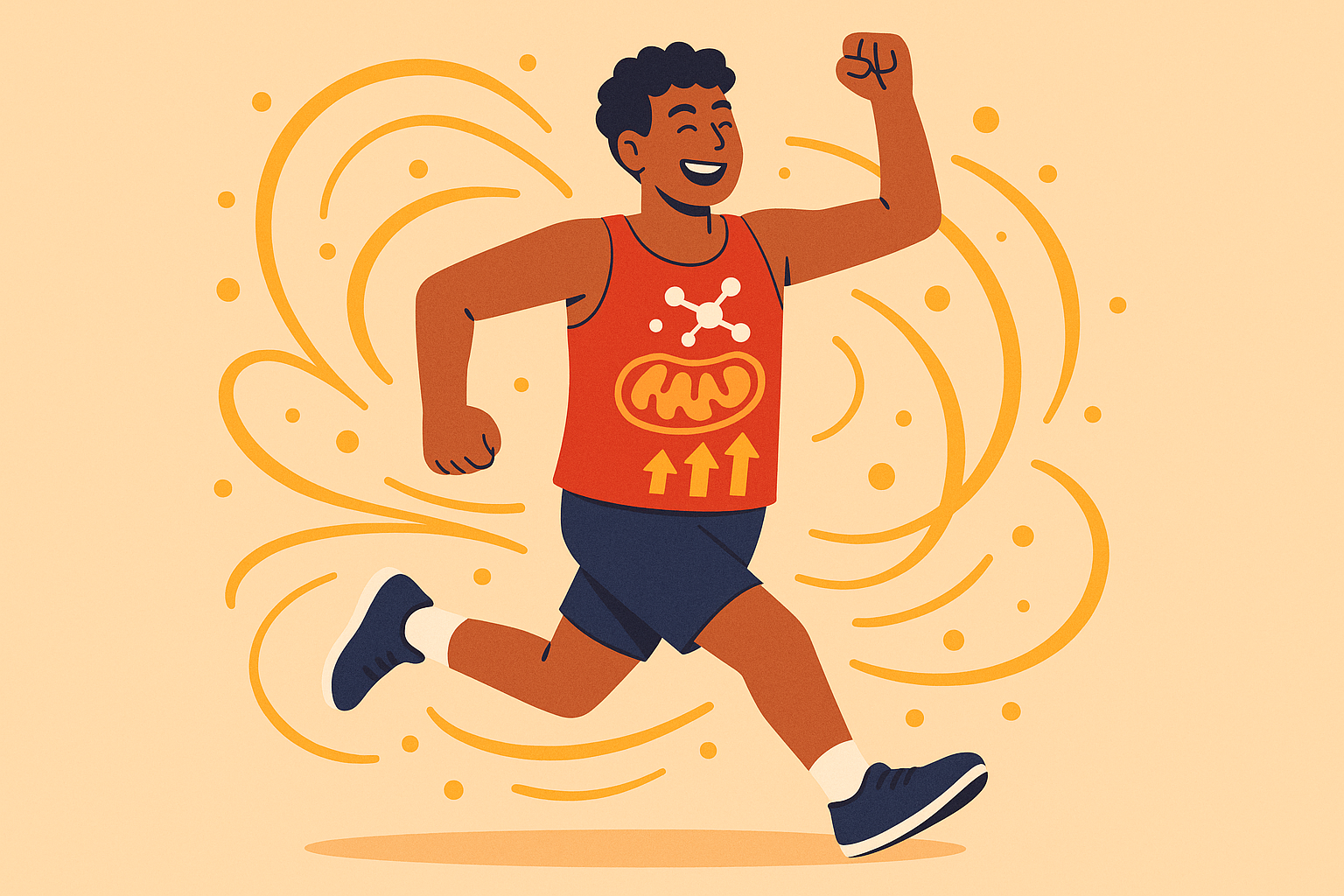 Runner celebrating successful training with understanding of calorie burn