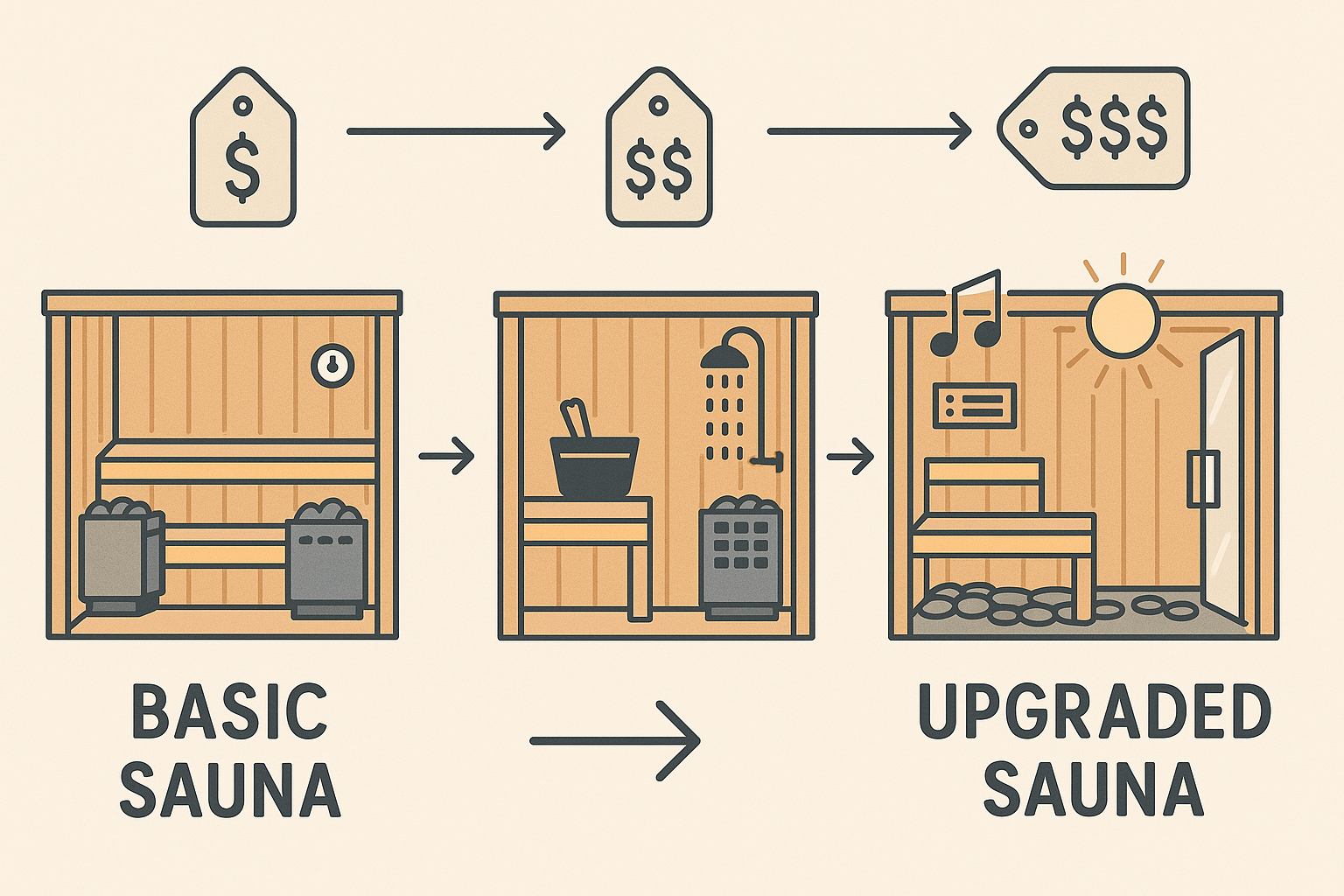 Sauna customization costs and feature creep