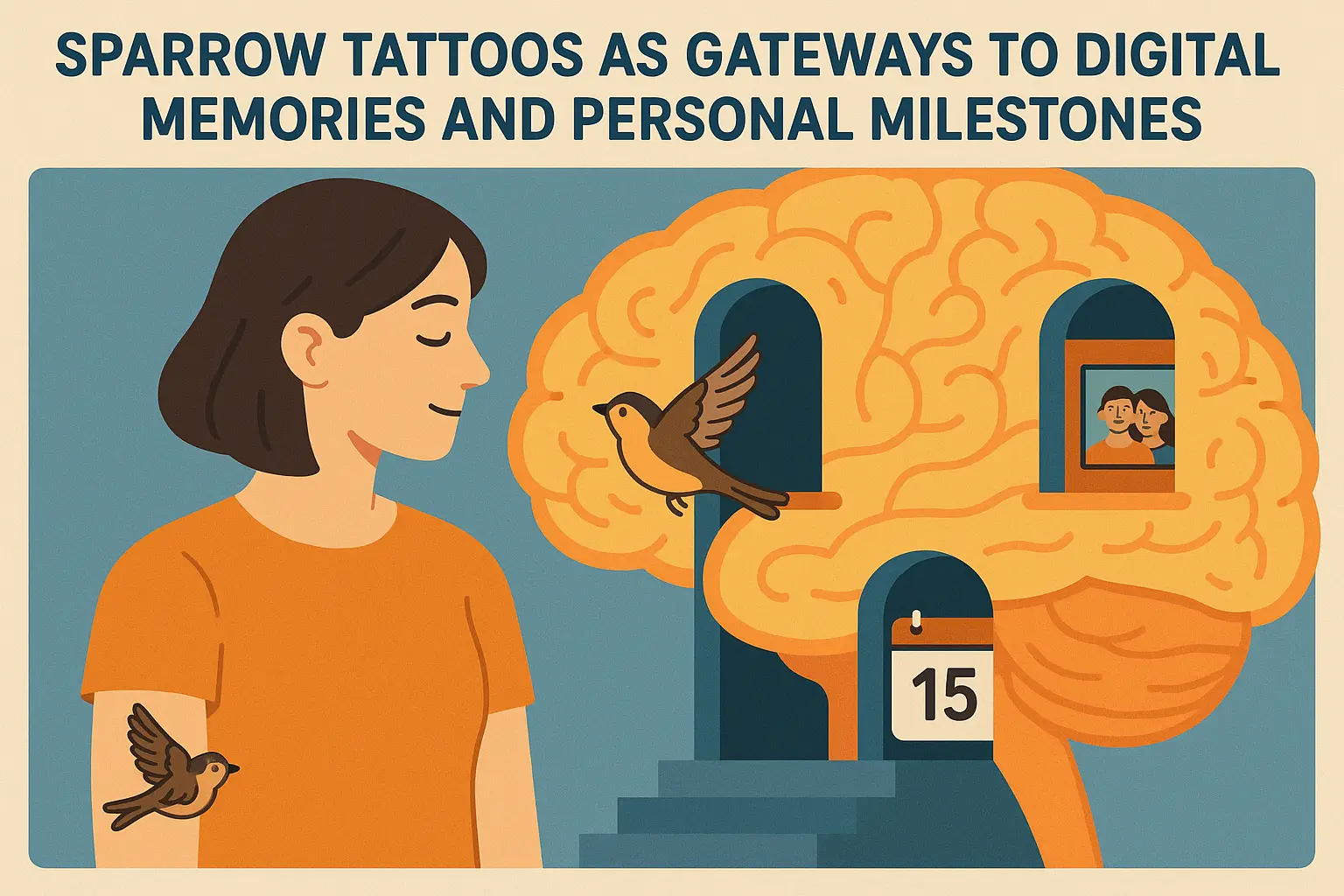 Digital memory palace sparrow tattoo