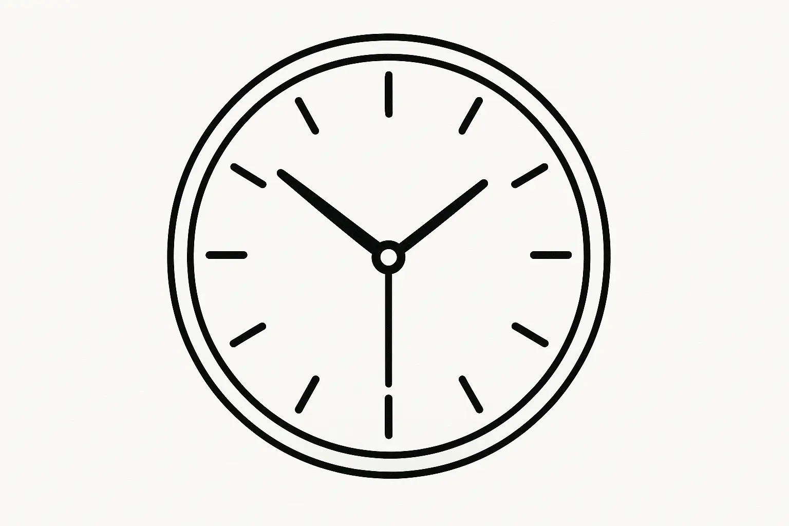 Minimalist circle clock tattoo design with clean lines