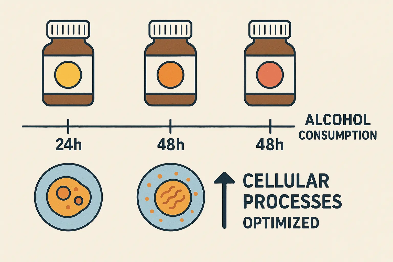 Metabolic preparation showing enzyme upregulation timeline