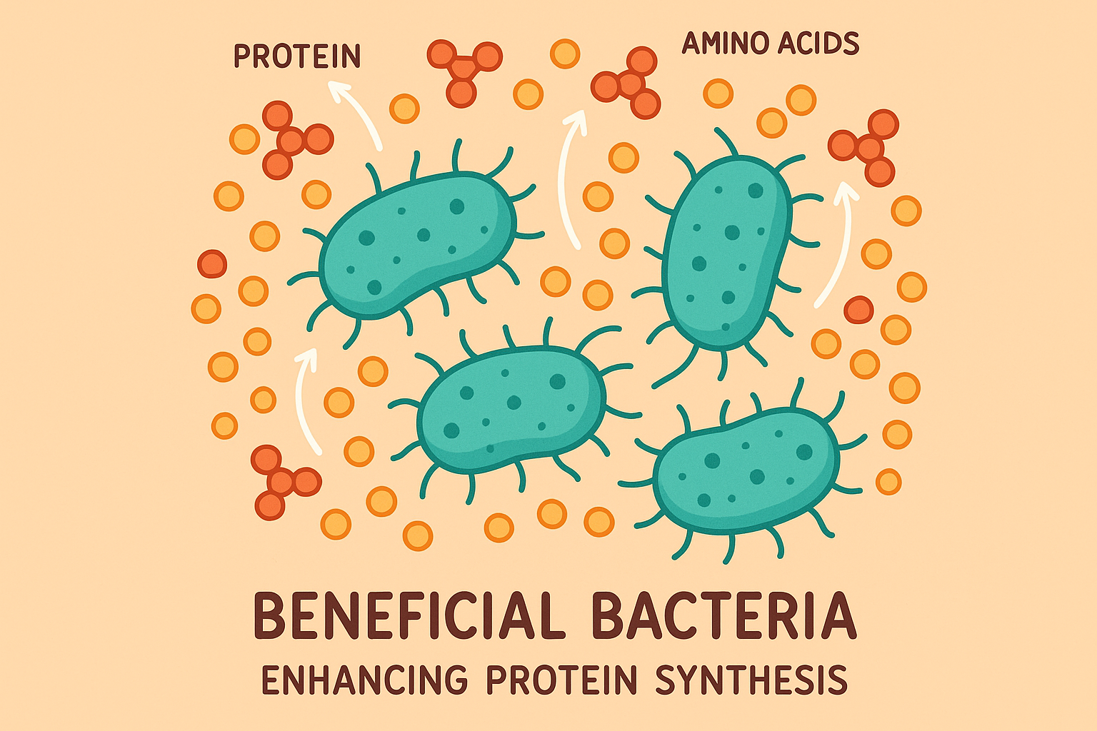 Beneficial bacteria for vegan bodybuilding protein synthesis