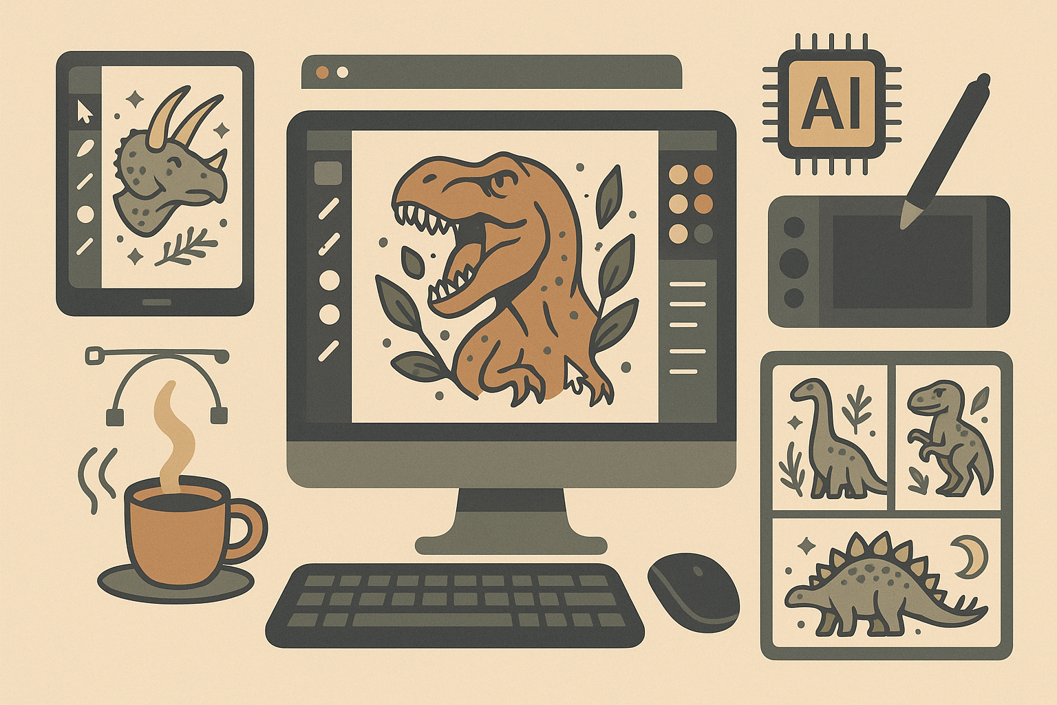 Tattoo Generator IQ dinosaur design transformation