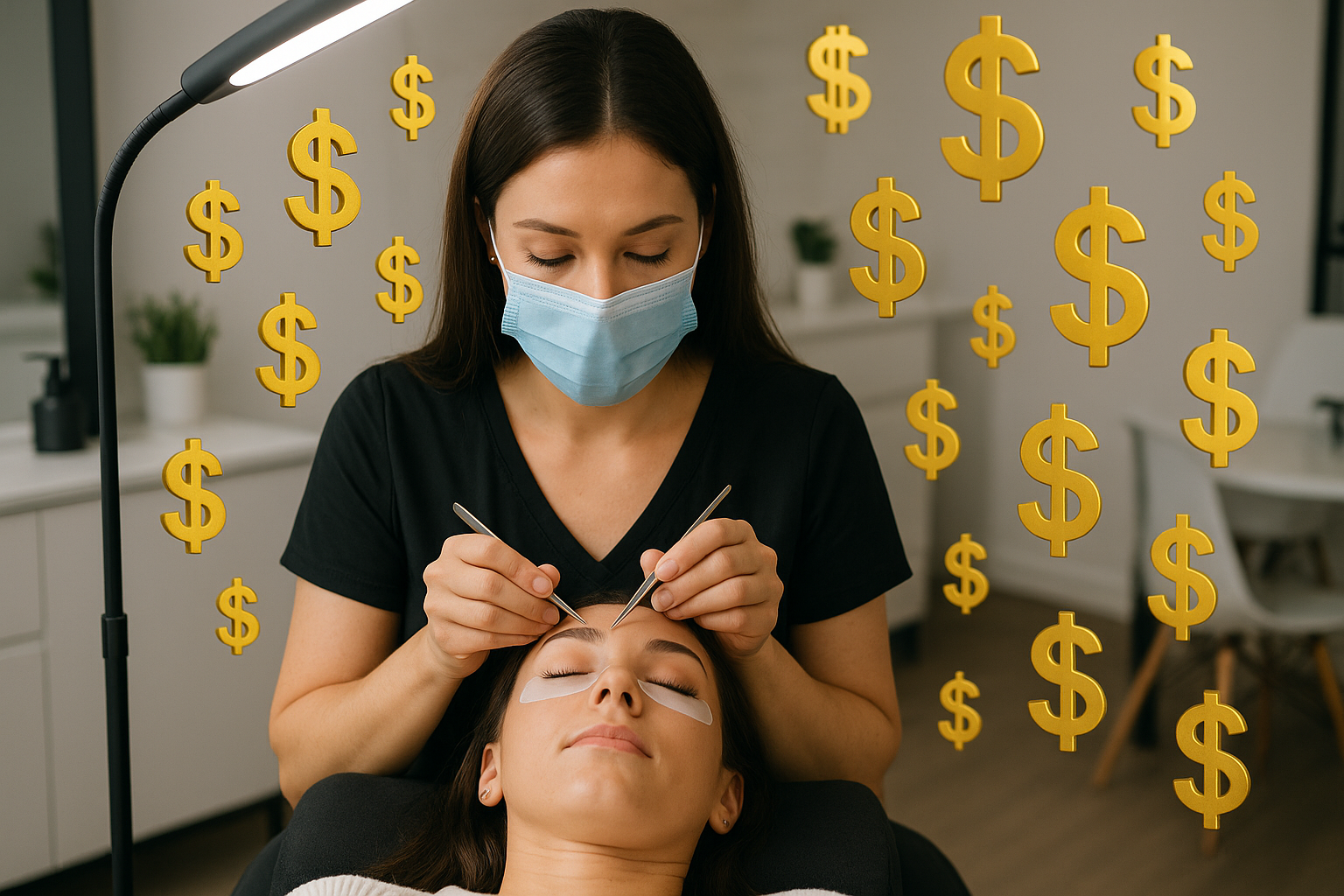Lash tech salary overview infographic