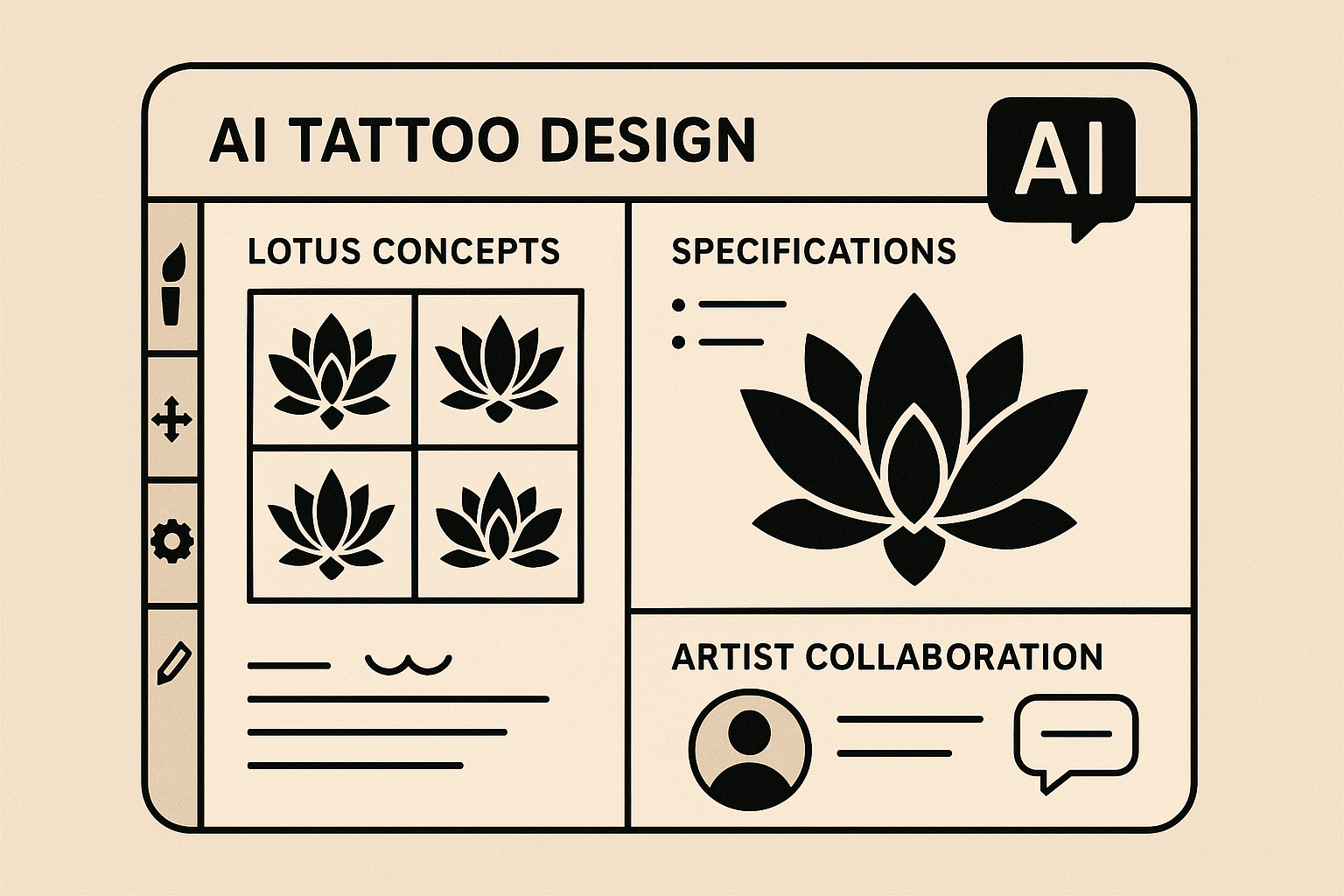 AI-powered black lotus tattoo design tools