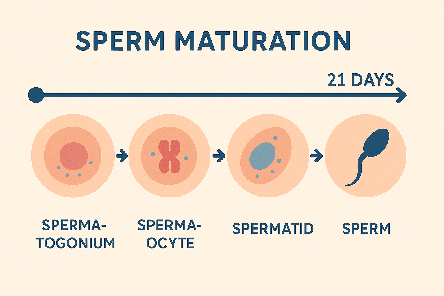 21-day sperm maturation window