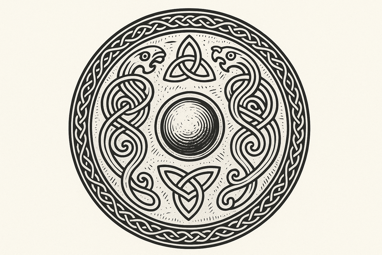 Celtic warrior and shield design tattoos