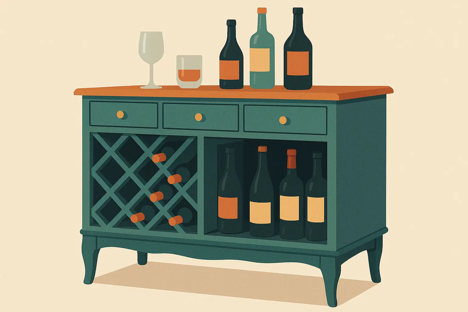 Repurposed dresser bar conversion