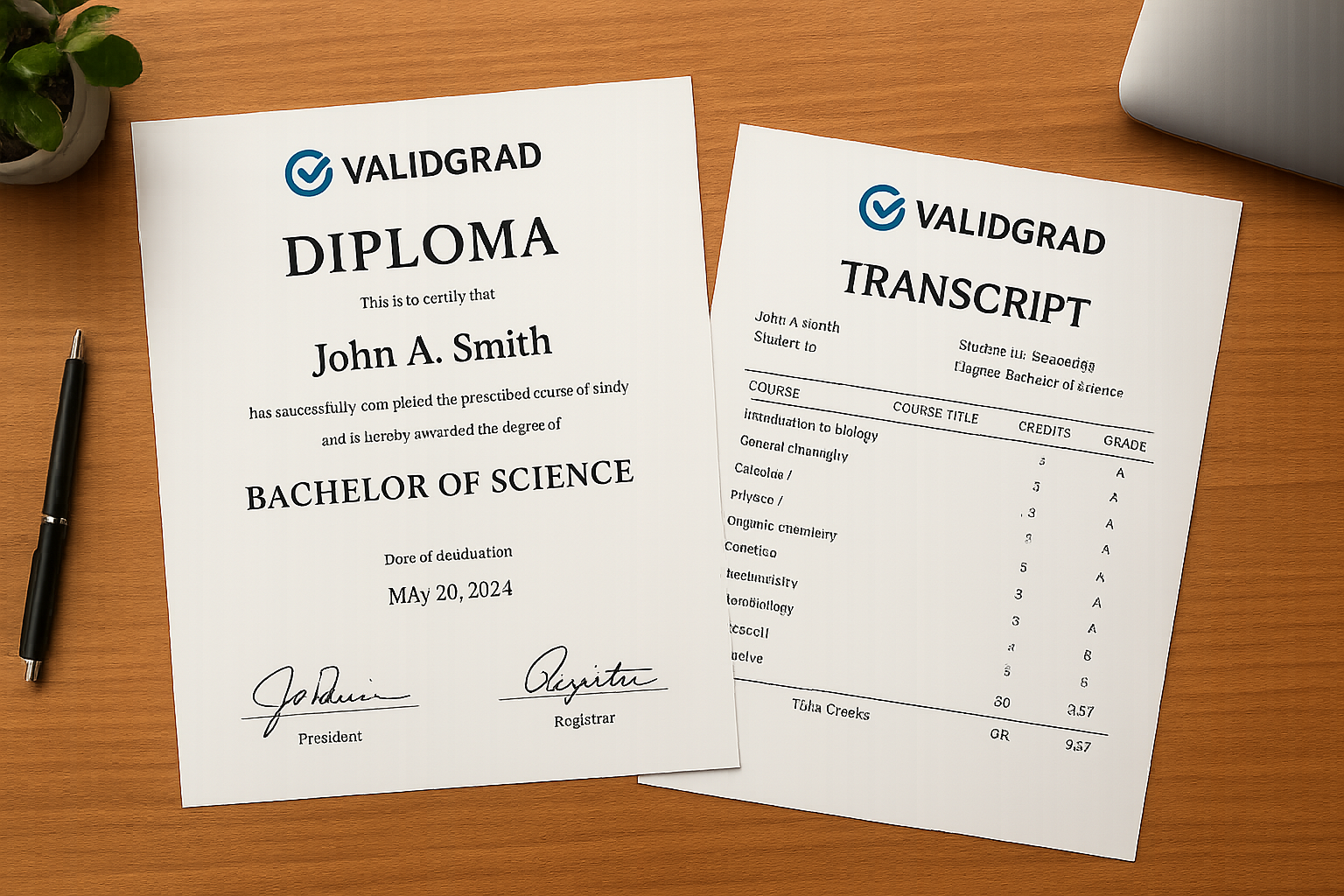 Professional credential documentation