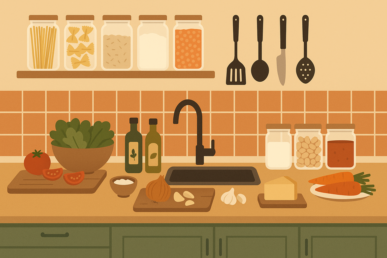 Kitchen organization for budget meal success