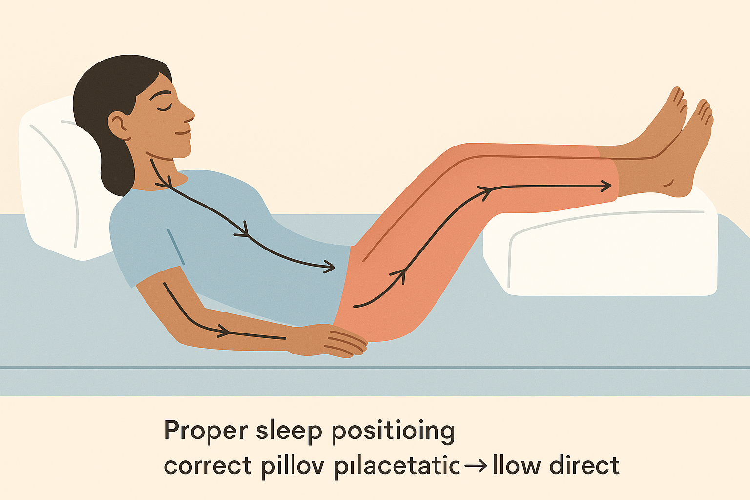 Optimal sleep positions for lymphatic drainage