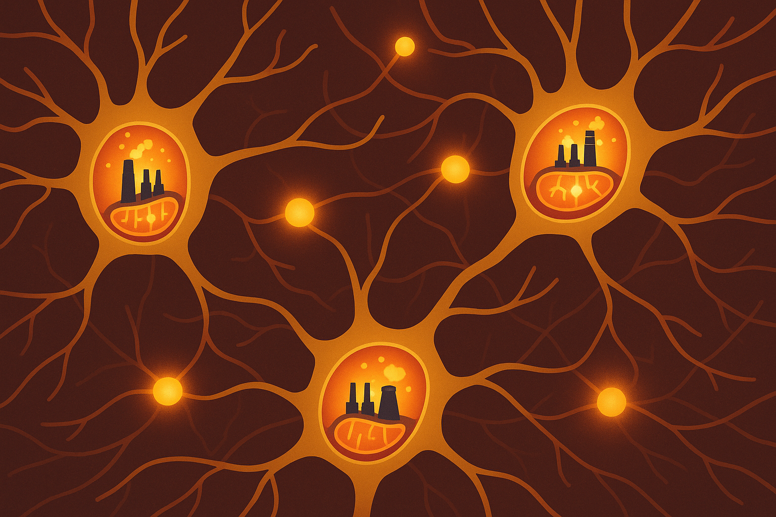 Mitochondrial energy production in brain cells