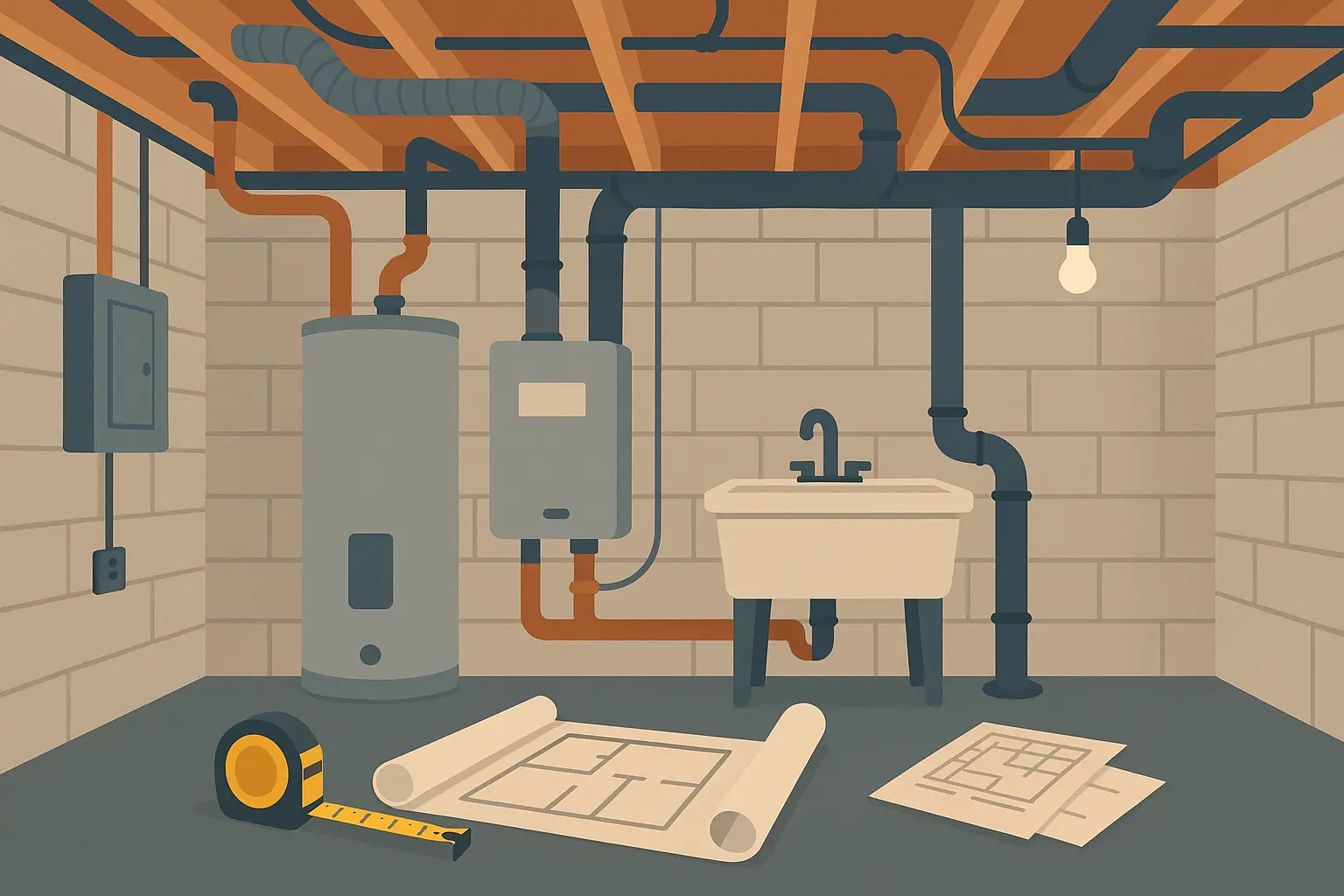 Basement ceiling planning considerations