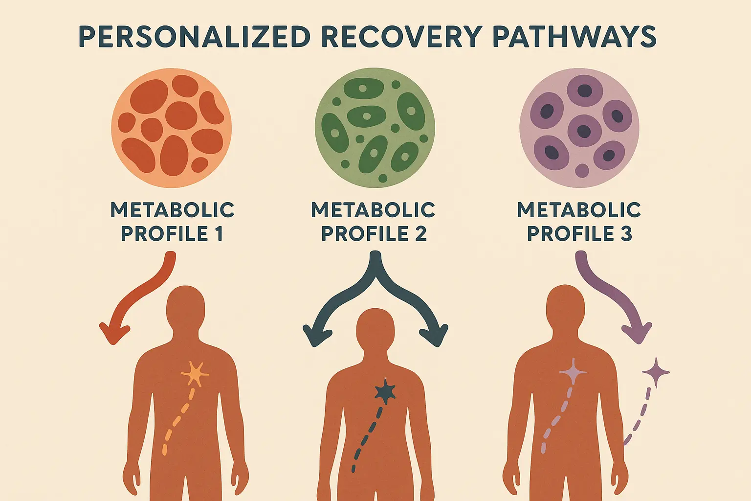 Personalized recovery optimization showing individual metabolic patterns