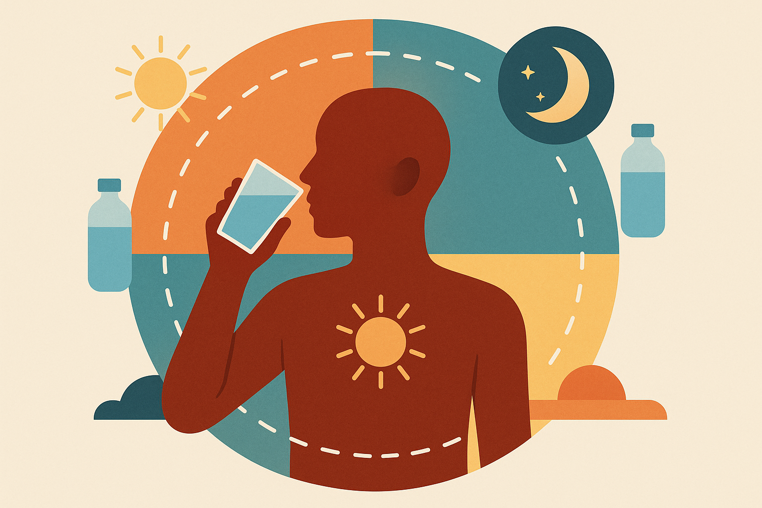 Circadian rhythm water timing chart