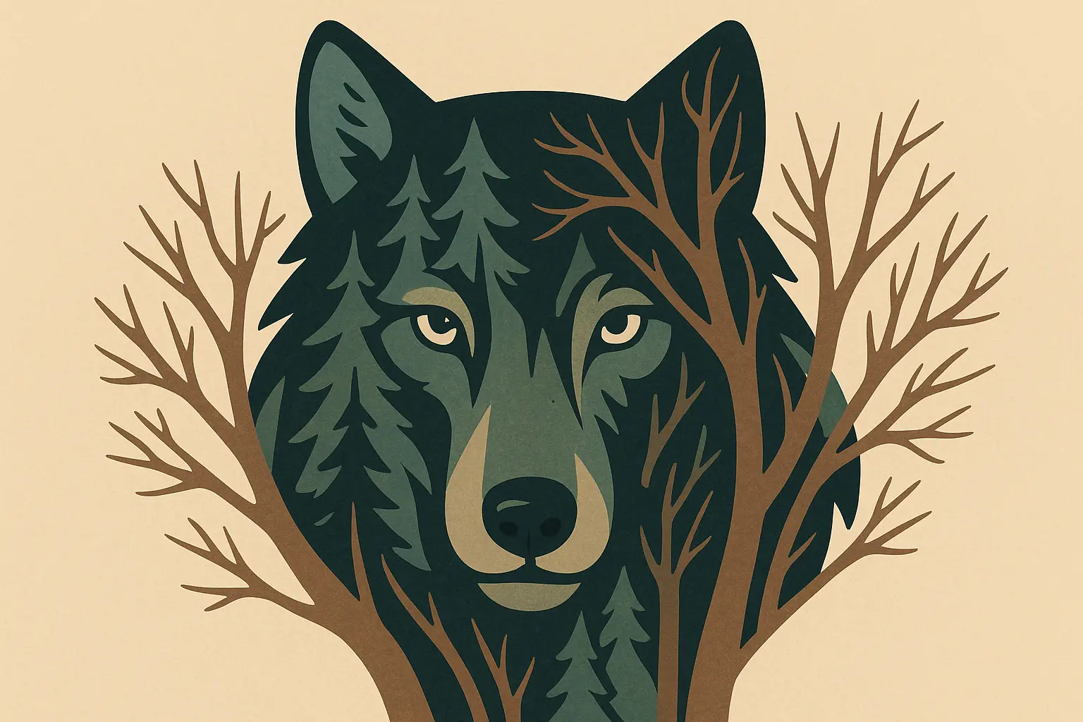 Abstract and artistic wolf interpretations