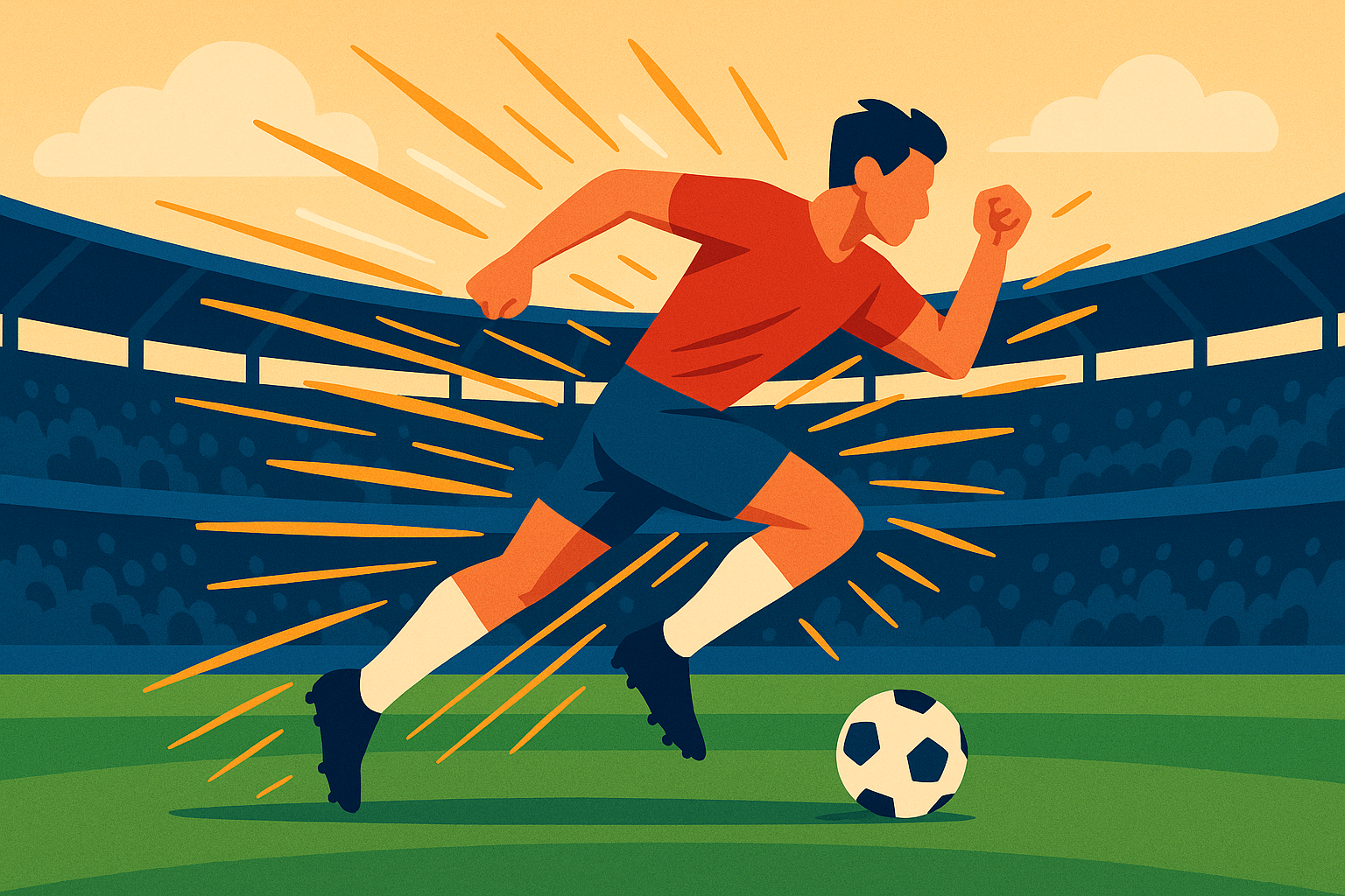 Soccer player training for stamina improvement