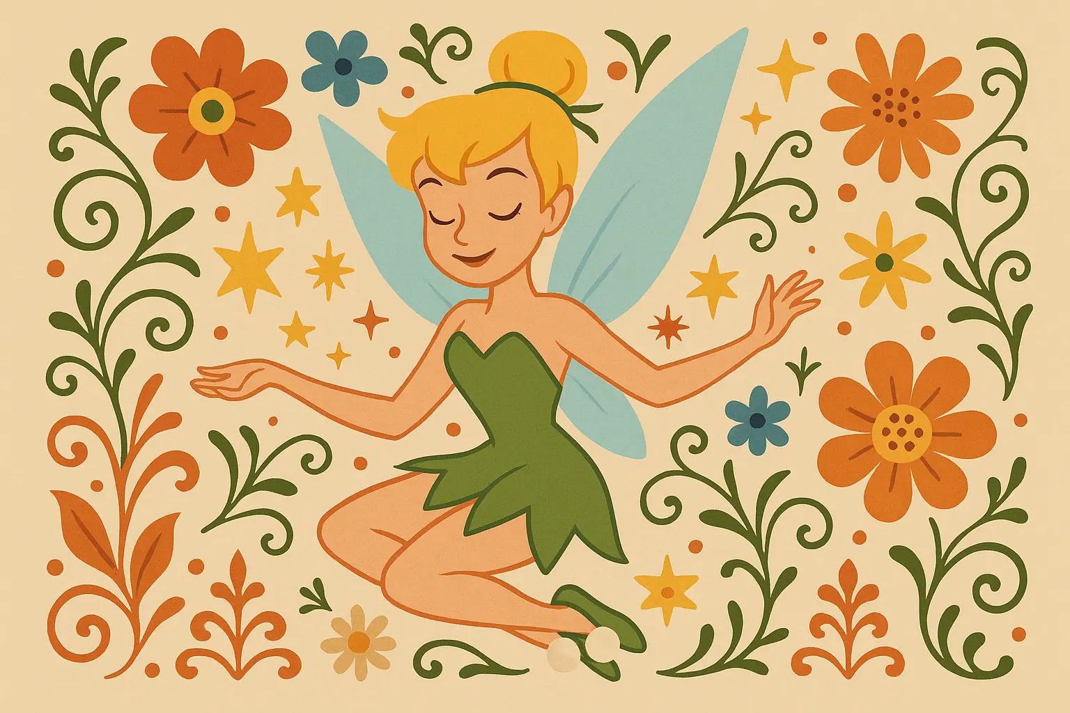 Creative and artistic Tinkerbell tattoo variations