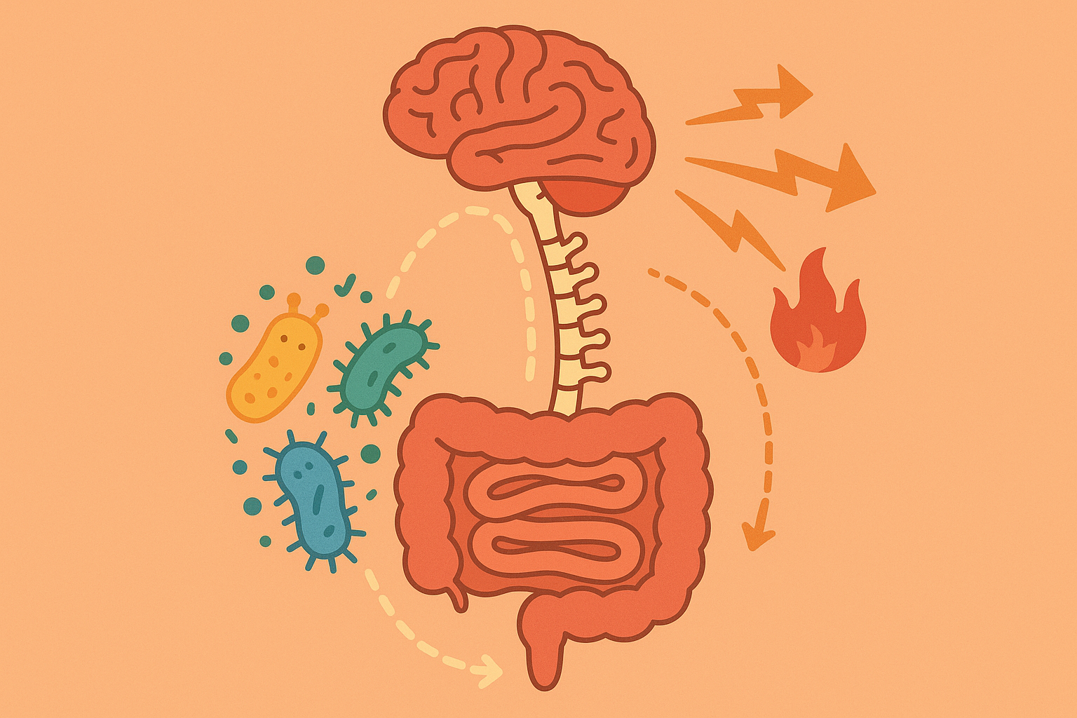 Gut-brain-spine axis