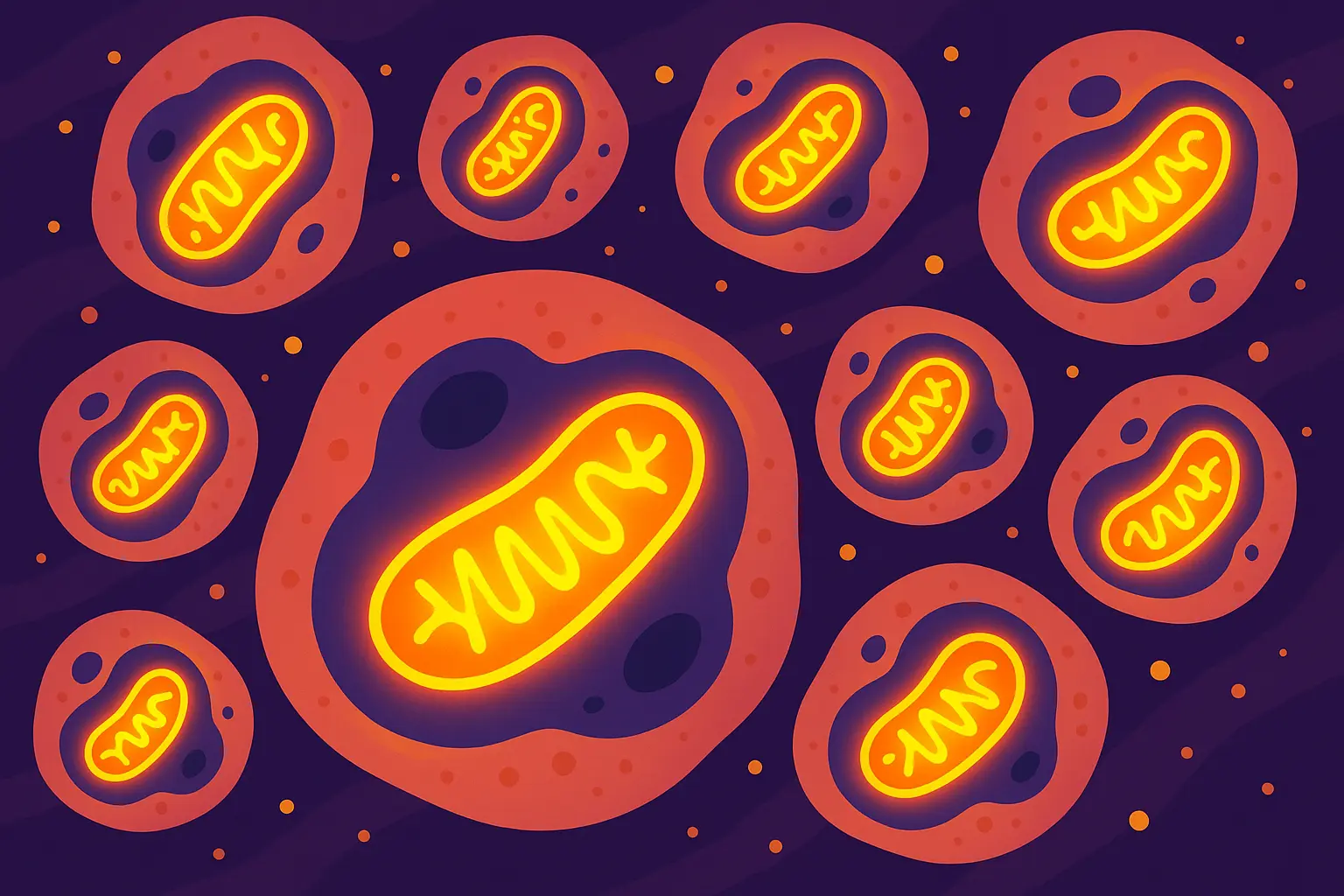 Cellular metabolism visualization showing iron's role